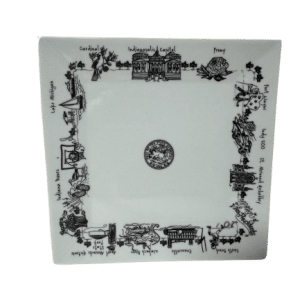 Ceramic Small Square Plate - Indiana