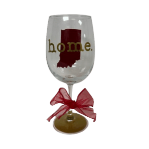 Not Just Window Shoppin' Wine Glass - Solid Red Indiana