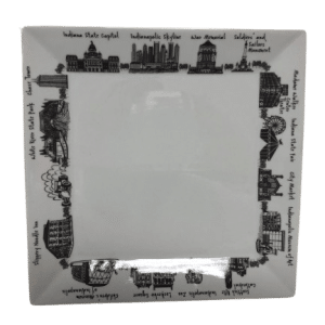 Ceramic Large Square Plate - Indianapolis