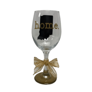 Not Just Window Shoppin' Wine Glass - Solid Black Indiana
