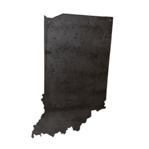 Pittman Design - Indiana Metal Sign (12" x 6")