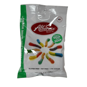 Albanese Sour 12 Flavor Mini Gummi Worms - 7 oz.