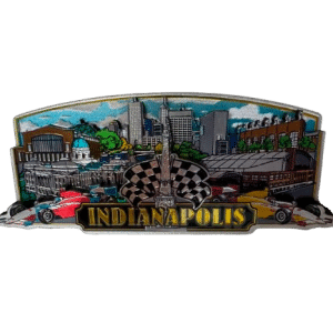 Magnet - 3D Shiny Indianapolis Skyline