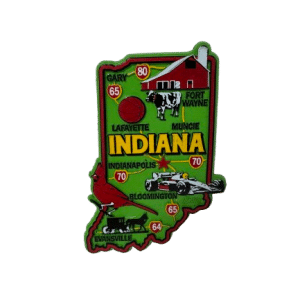 Magnet - Green Indiana-Shaped